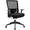 Lorell Mesh Mid-Back Office Chair, Black LLR62626 - alternate 1